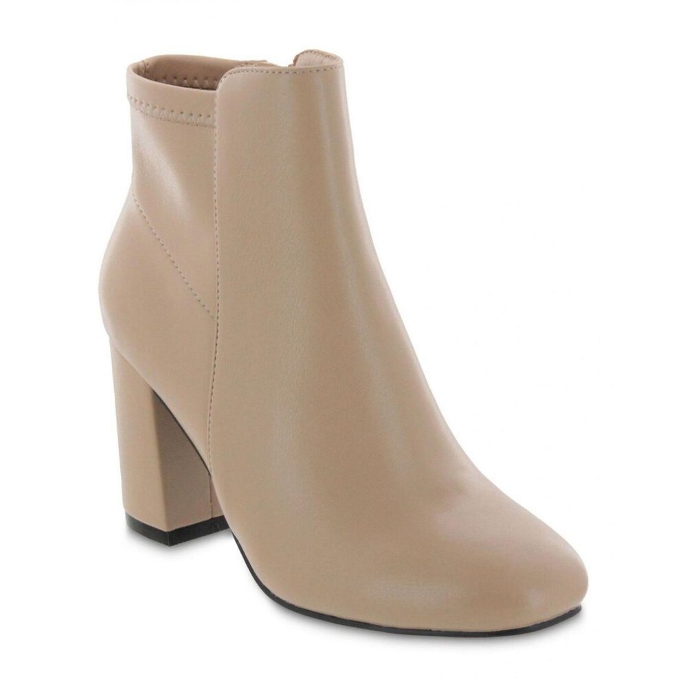 MIA Beige Over-the-Knee Block Heel Boots